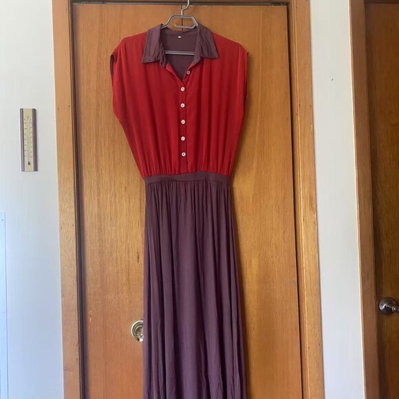 Maxi dress colorblock - Picture 1 of 2